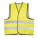 SURTEK Chaleco de seguridad de tela amarillo con cintas reflejantes