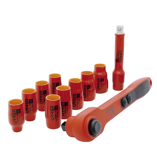 [HER.04.524] [5400V] URREA Juego de 11 dados para 1000V en pulgadas de 1/2"