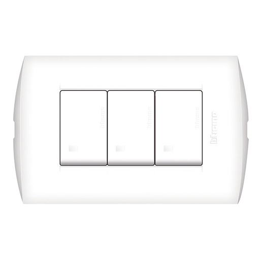 [WIR.03.015] [AE2300EB] BTICINO Interruptor triple 15AMP blanco