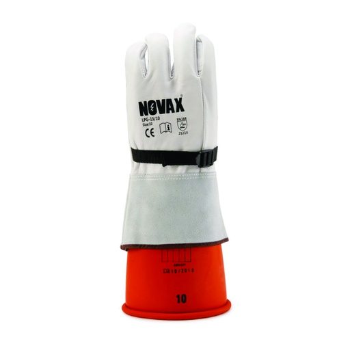 [HER.05.086] [LPG-13-9] NOVAX Guantes de protección de cuero 13", clase 2,3,4, talla 9