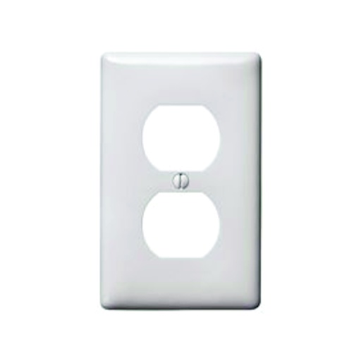 [WIR.03.284] [NP8W] HUBBELL NP8W Placa para interruptor doble de 1/8", 1 gang, blanco