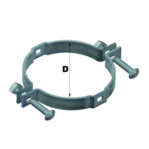 [HYA.03.029] [6376] Abrazadera para poste doble de 6-6½"
