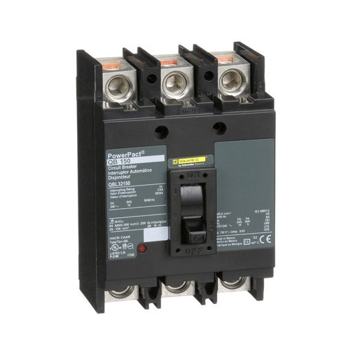 [DIS.01.925] [QBL32150] Breaker termomagnético industrial QBL32150, 3P ,150A ,240V,10kA