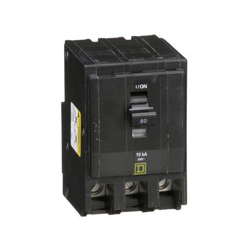 [DIS.01.875] [QO380] Breaker termomagnético de enchufar QO380, 3P, 80A, 120/240V, 10kA