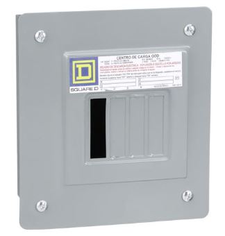 [DIS.01.117] [QOD4F] Centro de carga QOD, 4 circuitos, 2F, 3H, 120/240V doméstico / empotrable