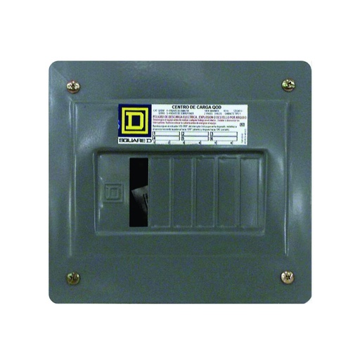 [DIS.01.121] [QOD6F] Centro de carga QOD, 6 circuitos, 2F, 3H, 120/240V doméstico / empotrable
