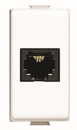 [AUT.01.259] [AM5982] BTICINO Conector teléfonico RJ11, blanco