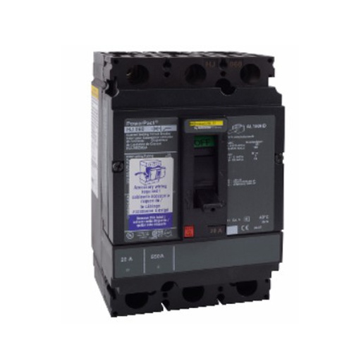 [DIS.01.448] [HJL36100AA] Breaker termomagnético industrial HJL36100AA, 3P, 100A, 600V, 25kA, incluye contactos auxiliares