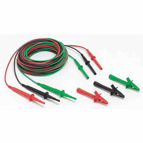 [HER.06.002] [TL1550B] FLUKE TL1550B Cables de prueba con pinzas de cocodrilo (rojo, negro, verde)