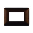 BTICINO Placa Matix 3 módulos acabado con texturizado colorcafé