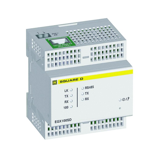 [AUT.01.392] [EGX100SD] EGX100SD Gateway para conversion de Ethernet a serial para riel DIN, P30, Ethernet base 10/100BASE-T, serial RS485/RS232