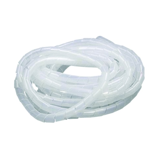 [AUT.08.001] [SWB-10] Protector en espiral blanco para cableado 10mm, bobina de 10 metros