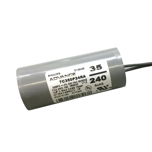 [ILU.06.182] [7C350P24RA] ADVANCE Capacitor 35μF, 240VAC, 50/60Hz