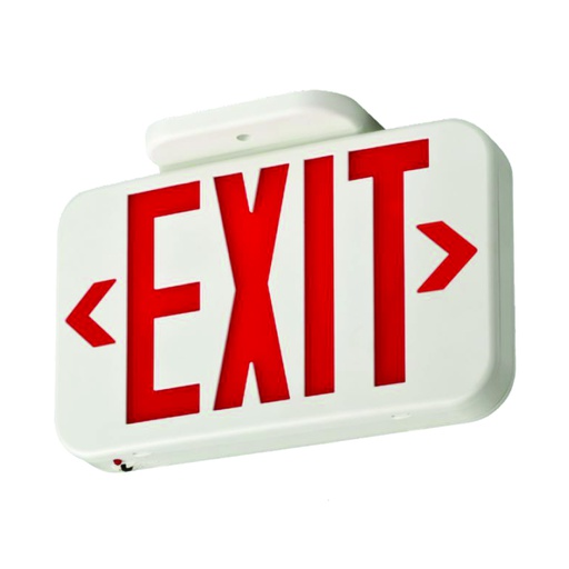 [ILU.08.051] [EXR-ELSAL] LITHONIA Rótulo de salida LED EXR, letras color rojo "EXIT", 120/277V AC, con batería de respaldo