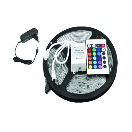 [ILU.01.1340] [P25258-36] SYLVANIA Cinta LED RGB 22W, 120-240V, IP54, 5 metros, con control remoto