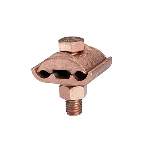 [CAB.09.214] [GTDB2C 2/0-250] Conector de tierra doble en bronce para 2 conductores para cable 2/0 AWG - 250 MCM