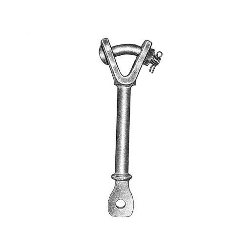 [HYA.03.128] [HYCE-30-15-90] HUBBELL Horquilla de extensión en ángulo Y-Clevis, galvanizada, tensión máxima hasta 30,000 lbs