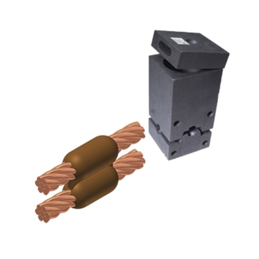 [CAB.12.185] [M1322] M1322 - Molde para soldadura exotérmica tipo CC-7 cable 2/0-2/0 en paralelo