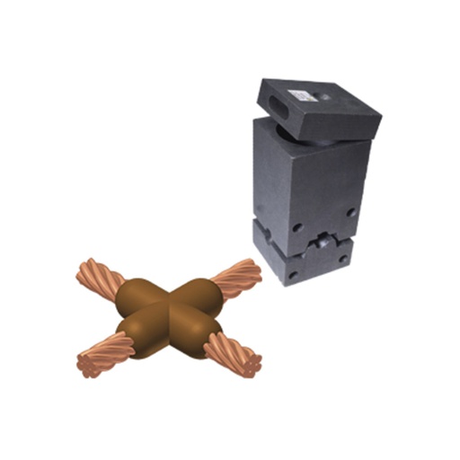 [CAB.12.077] [M430] M430 - Molde para soldadura exotérmica tipo CC-4 de cable 1/0 a cable 1/0 en cruz