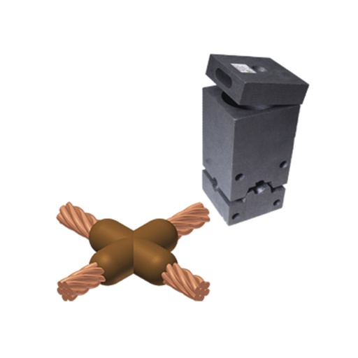 [CAB.12.168] [XN4/0-4/0A] M443 - Molde para soldadura exotérmica tipo CC-4 de cable 4/0 con cable 4/0 en cruz