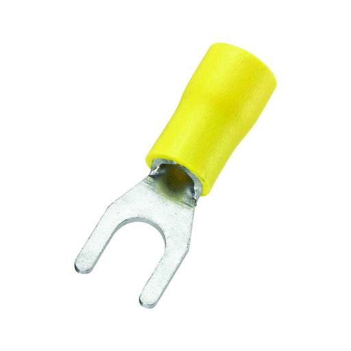 [CAB.09.147] [TPF-6-4] Terminal en U aislado TPF-6-4 amarillo para cable 12-10 AWG