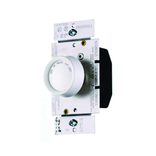 [WIR.03.039] [RFS5W] HUBBELL RFS5W Control de Velocidad Rotatorio 5A, 120V, blanco