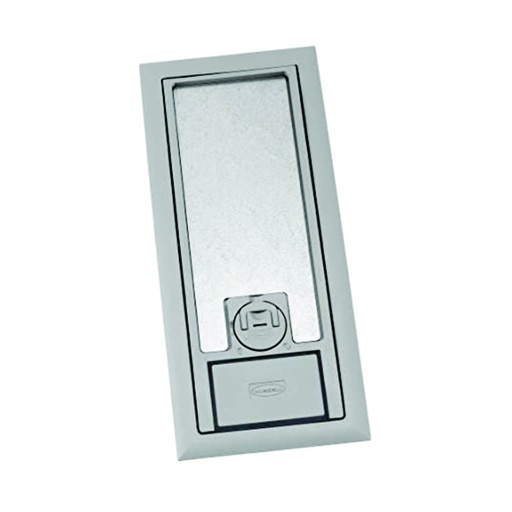 [WIR.03.588] [3SFBCGYA] HUBBELL 3SFBCGYA Cubierta termoplástico para caja de piso, 3 service, 11– 7/8" x 5– 3/64", gris