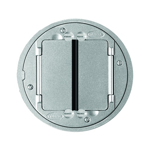 [WIR.03.054] [S1TFCAL] HUBBELL S1TFCAL Cubierta de aluminio para caja de piso, redonda, para colocar sobre cerámica