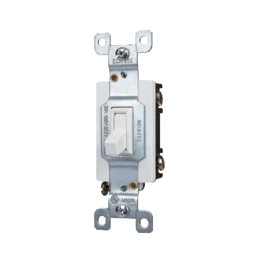 [WIR.03.787] [YQTS120W] Interruptor sencillo 20A, 120-277V, blanco, UL