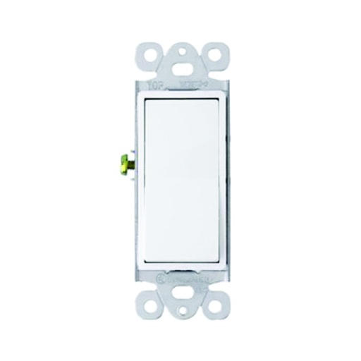 [WIR.03.753] [YQDS115-QW] Interruptor sencillo decorativo 15A, 120-277V, blanco, UL