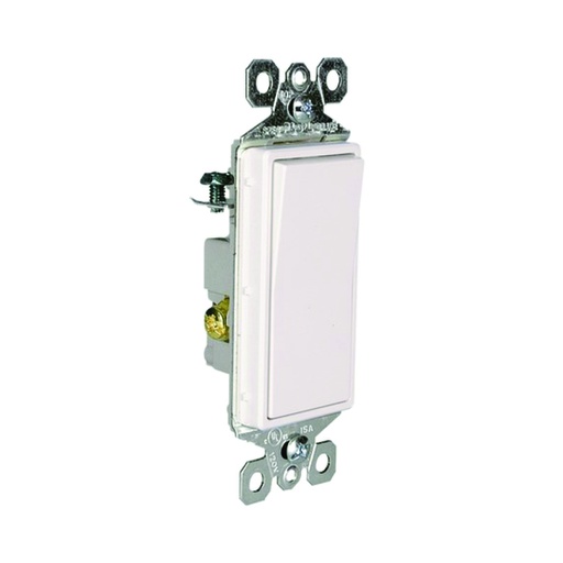 [WIR.03.771] [YQDS315-QW] Interruptor sencillo decorativo 15A, 120-277V, 3 way, blanco, UL