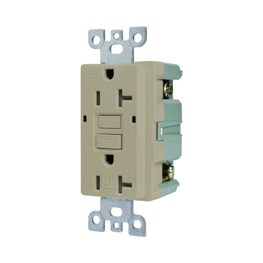 [WIR.03.747] [TST20LA] Tomacorriente doble GFCI 20A, 125V, light almond, UL