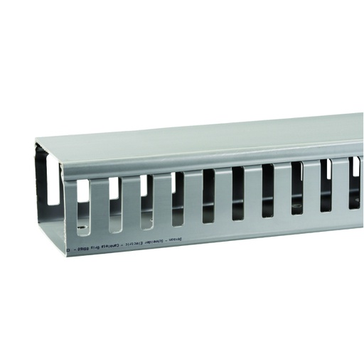 [COM.01.116] [DXN10112] DEXSON Canaleta ranurada gris de 80mm x 60mm x 2 metros