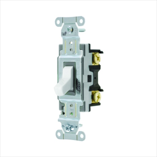 [WIR.03.704] [CSB120W] HUBBELL CSB120W Interruptor sencillo 1P, 20A, 120/277V AC, blanco