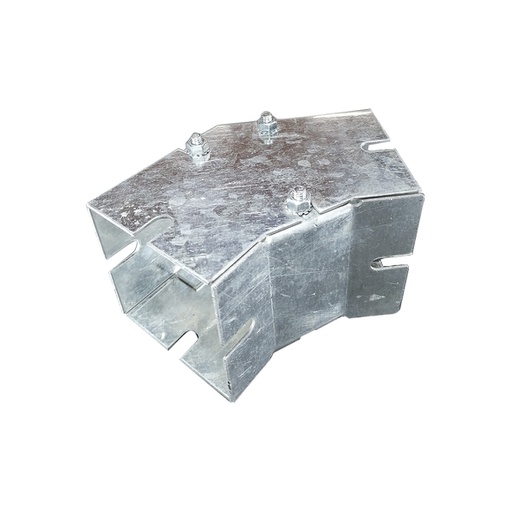 [CAN.11.048] [2245HSL-GV] Codo 45 ̊ galvanizado de 2½" para ducto cuadrado